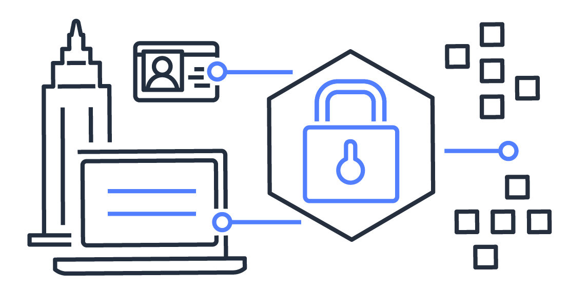Graphic depicting cloud security.